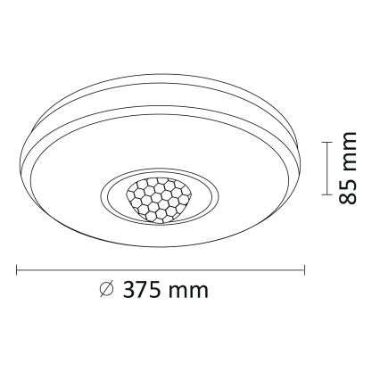LEDRGB ljusreglerad taklampa  MAGIC DISCO LED/18W/230V + fjärrkontroll 