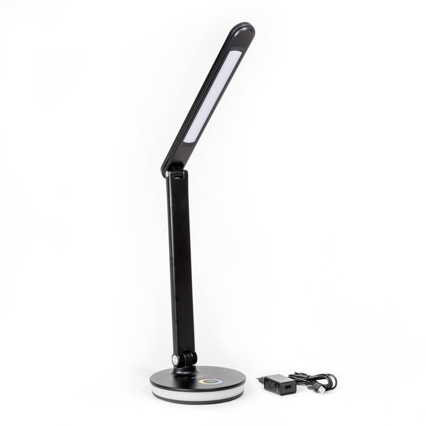 LED RGBW Ljusreglerad bordslampa med strömbanksfunktion LED/12W/5V 2800-6000K svart