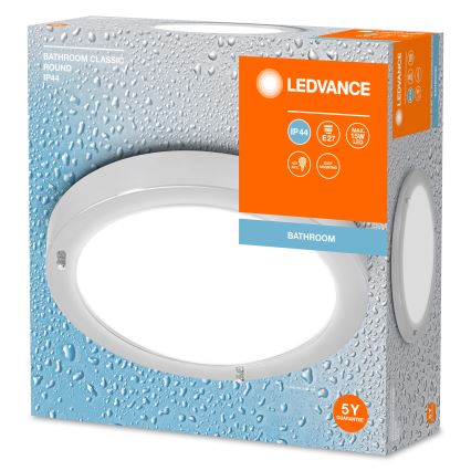Ledvance - Badrum takbelysning BATHROOM CLASSIC 1xE27/15W/230V IP44