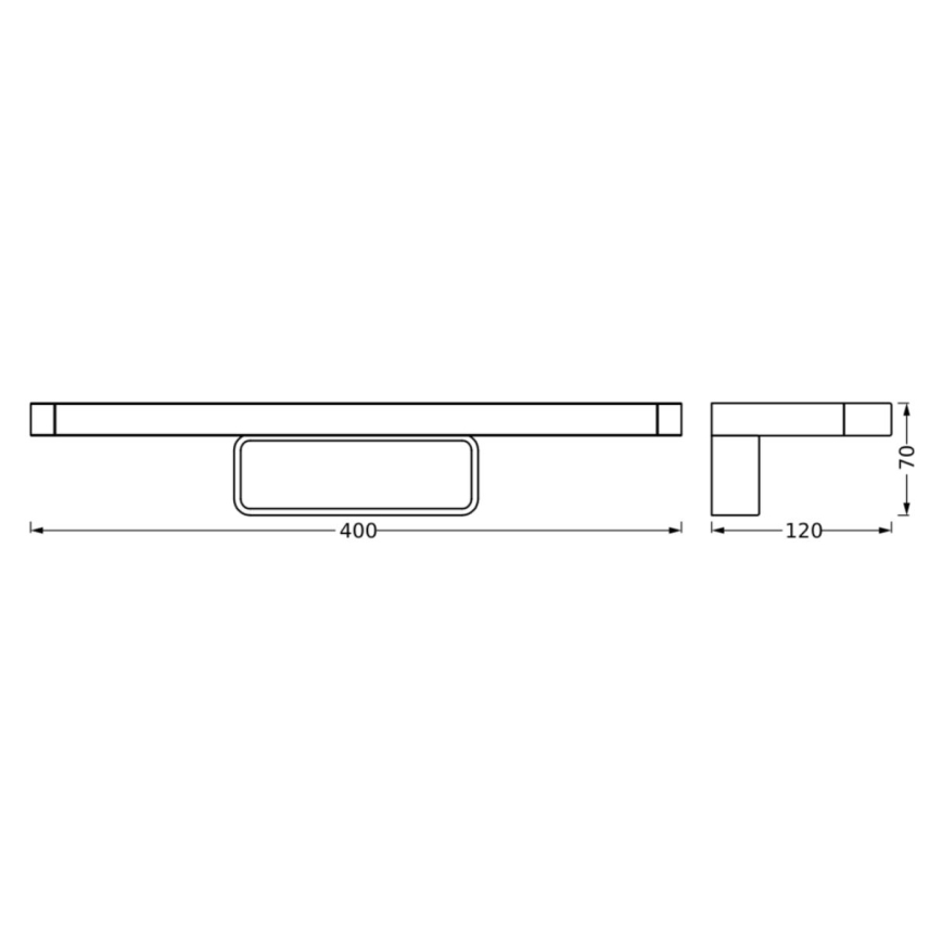 Ledvance - Badrumsspegel med LED-belysning DISC BAR LED/7W/230V 3000/4000K IP44