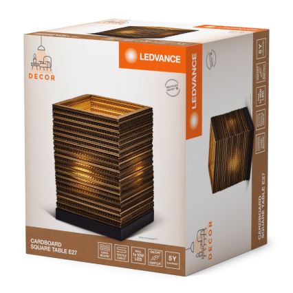 Ledvance - Bordslampa DECOR CARDBOARD 1xE27/15W/230V 20x20 cm