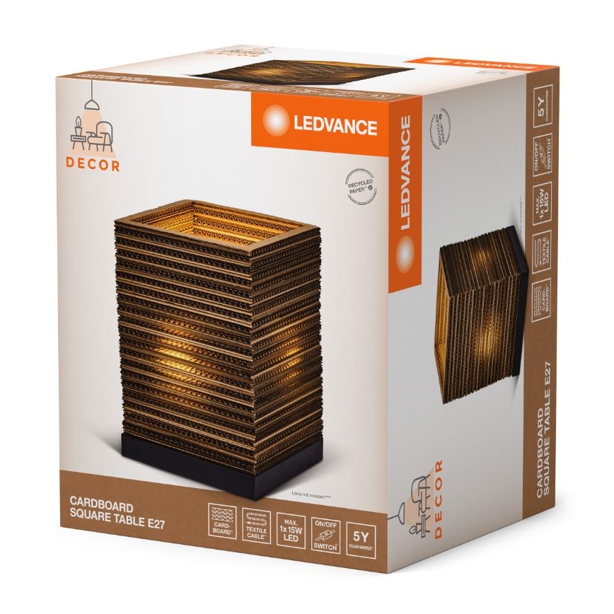 Ledvance - Bordslampa DECOR CARDBOARD 1xE27/15W/230V 20x20 cm
