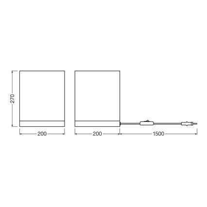 Ledvance - Bordslampa DECOR CARDBOARD 1xE27/15W/230V 20x20 cm