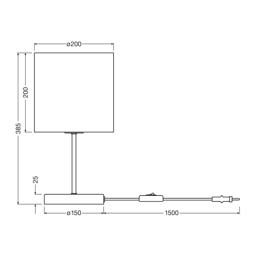 Ledvance - Bordslampa DECOR CARDBOARD 1xE27/15W/230V diameter 20 cm