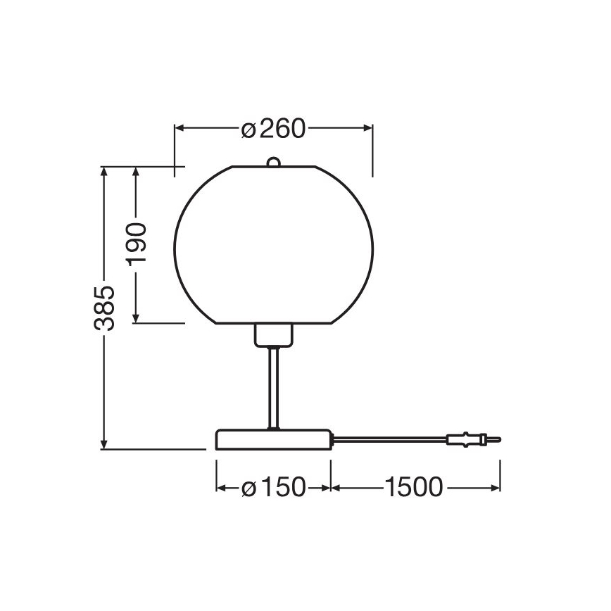 Ledvance - Bordslampa DECOR CARDBOARD 1xE27/15W/230V diameter 26 cm