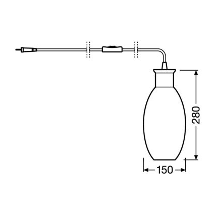 Ledvance - Bordslampa GRAPE 1xE27/40W/230V