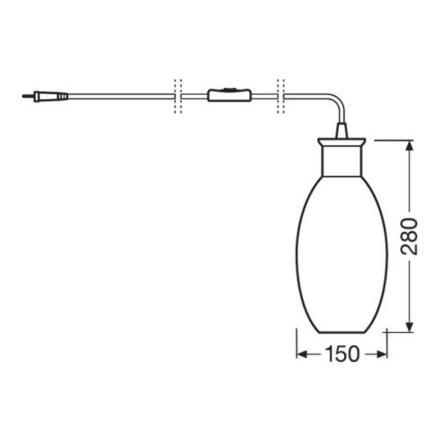 Ledvance - Bordslampa GRAPE 1xE27/40W/230V orange