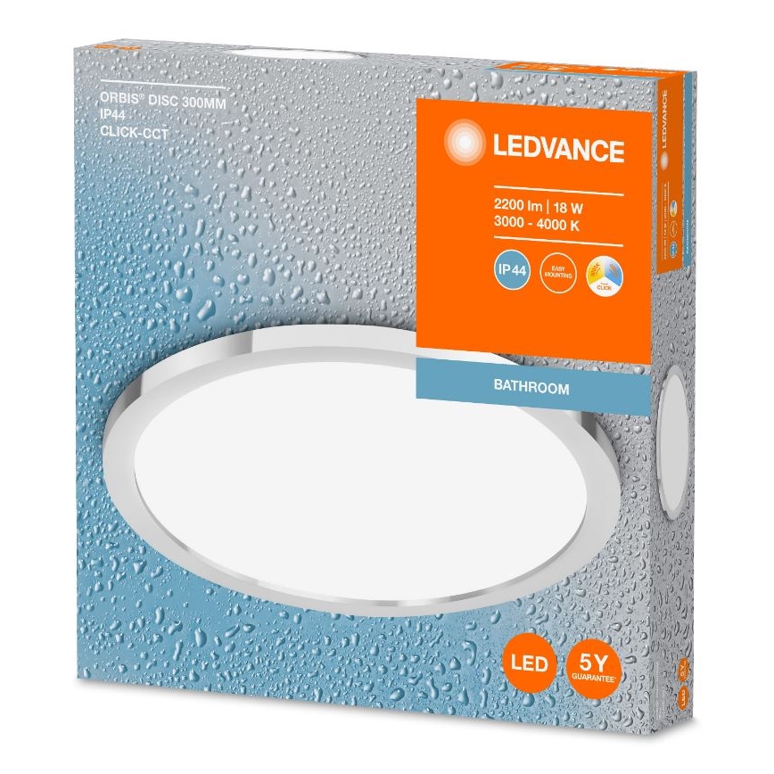 Ledvance - LED Taklampa för badrum DISC LED/18W/230V 3000/4000K IP44