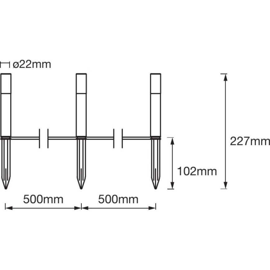 Ledvance - Extension KIT 3x LED RGBW Utomhuslampa SMART+ MINI 3xLED/1,9W/230V IP44 Wi-Fi