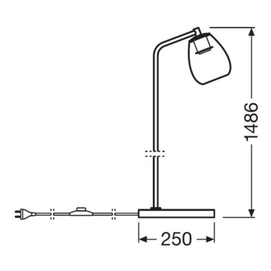 Ledvance - Golvlampa CONE 1xE27/40W/230V