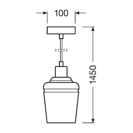 Ledvance - Hängande lampa JAR 1xE27/40W/230V orange