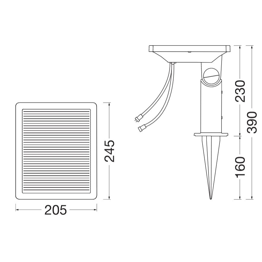 Ledvance - Hybrid solcellpanel ENDURA 24W/12V 2000 mAh IP67