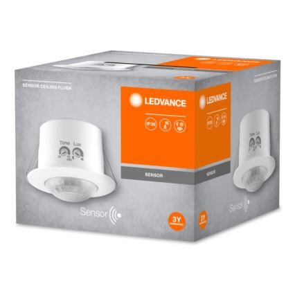 Ledvance - Infälld infraröd rörelsesensor FLUSH 230V vit