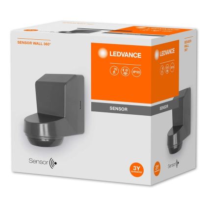 Ledvance - Infraröd rörelsessensor för utomhusbruk 230V IP55 antracit