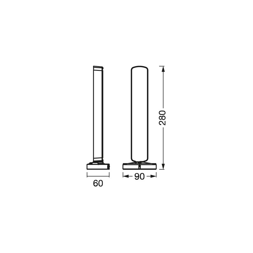 Ledvance - KIT 2x LED RGBW Ljusreglerad bordslampa MOOD LIGHT LED/4W/230V Wi-Fi + fjärrkontroll