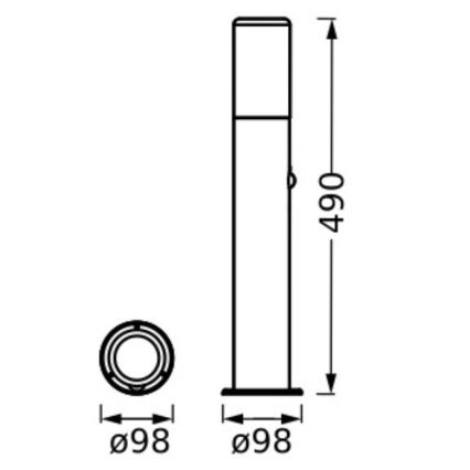 Ledvance - Lampa med sensor för utomhusbruk FIGO CYLINDER 1xE27/20W/230V IP44
