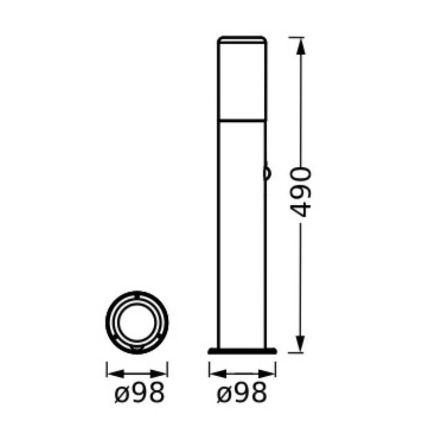 Ledvance - Lampa med sensor för utomhusbruk FIGO CYLINDER 1xE27/20W/230V IP44