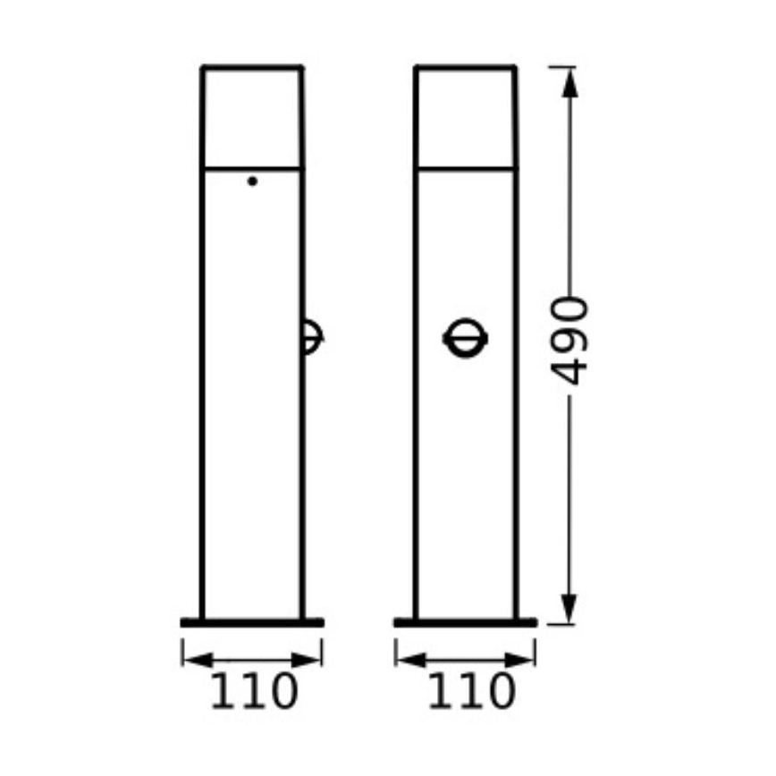 Ledvance - Lampa med sensor för utomhusbruk FIGO SQUARE 1xE27/20W/230V IP44