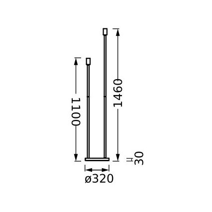Ledvance - Lampstativ DECOR STICK 2xE27/40W/230V antracit