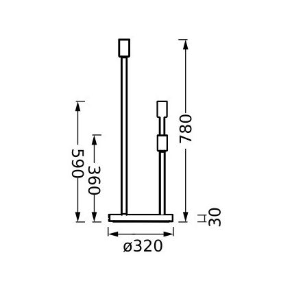 Ledvance - Lampstativ DECOR STICK 3xE27/40W/230V beige