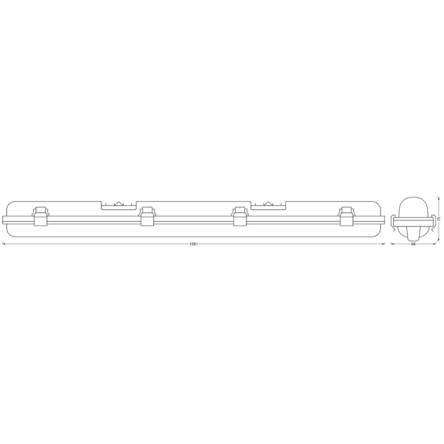 Ledvance - LED arbetslampa  med sensor  SUBMARINE 1xG13/16W/230V IP65