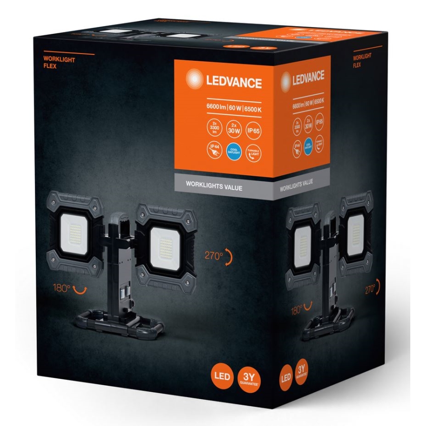 Ledvance - LED Arbetslampa WORKLIGHT FLEX 2xLED/30W/230V IP65