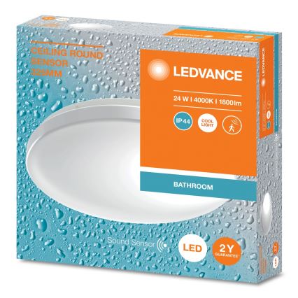 Ledvance - LED taklampa för badrum med sensor CEILING ROUND LED/24W/230V IP44