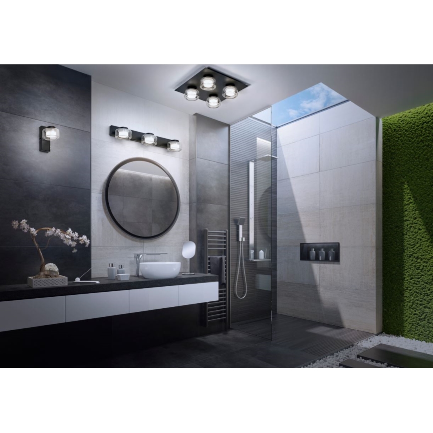 Ledvance - LED Badrumsvägglampa ORBIS FLAME LED/5,5W/230V 3000/4000K IP44 svart
