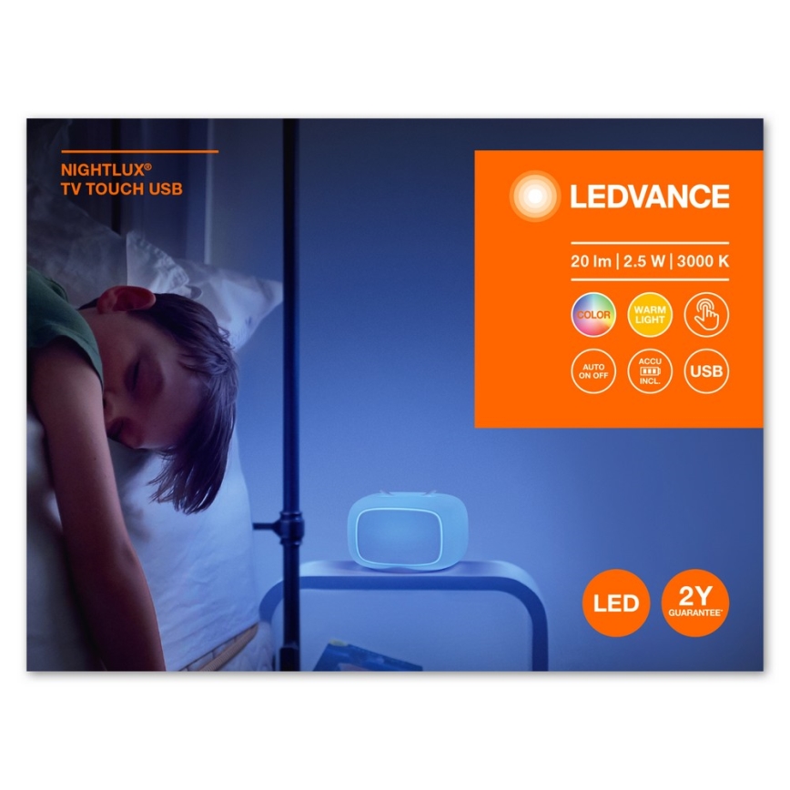 Ledvance - LED Barn nattlampa TOUCH LED/2,5W/5V