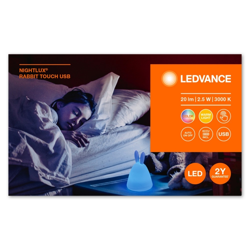 Ledvance - LED Barn nattlampa TOUCH LED/2,5W/5V