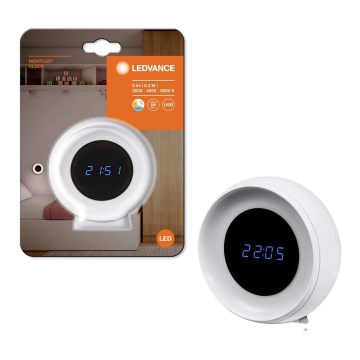 Ledvance - LED Digital klocka med bakbelysning NIGHTLUX LED/0,3W/5V 1000mAh 3000/4000/6500K