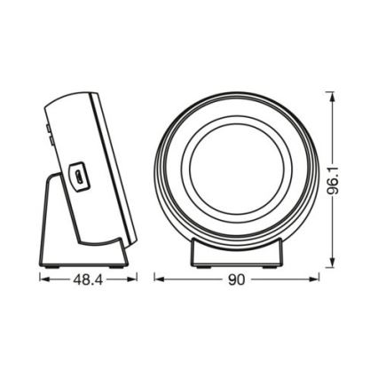 Ledvance-LED Digital klocka med bakgrundsbelysning NIGHTLUX LED/0,3W/5V 3000/4000/6500K