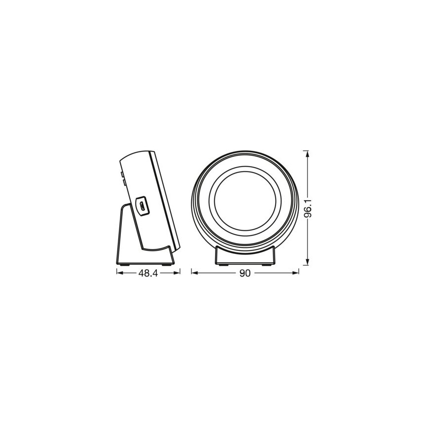 Ledvance-LED Digital klocka med bakgrundsbelysning NIGHTLUX LED/0,3W/5V 3000/4000/6500K