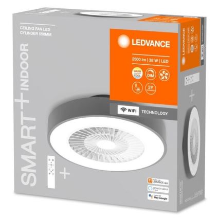 Ledvance - LED ljusreglerad taklampa med en fläkt  SMART+ LED/38W/230V 3000-6500K Wi-Fi + fjärrkontroll