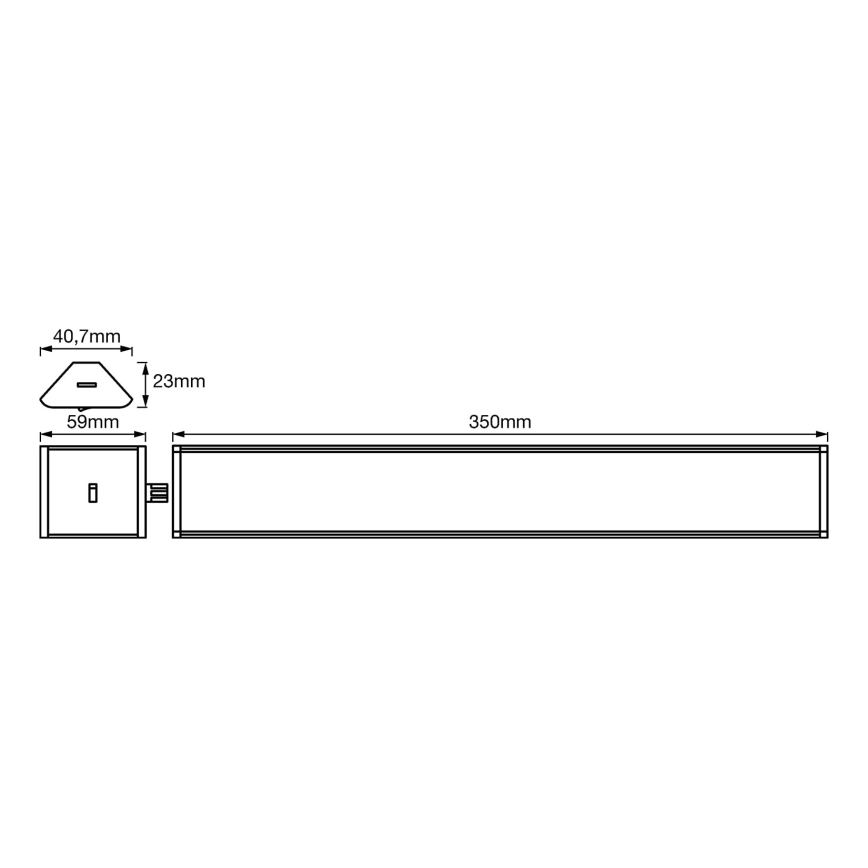 Ledvance - LED Dimbar betoningsljus med sensor CORNER LED/5W/230V