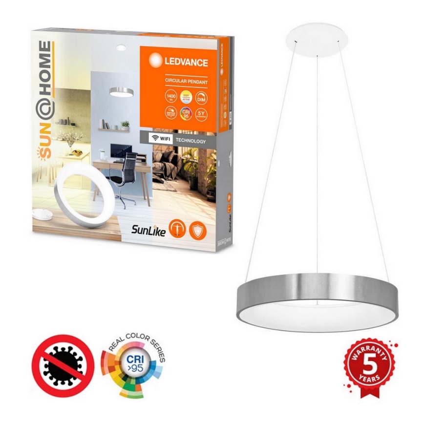 Ledvance - LED Dimbar ljuskrona med upphängning SUN@HOME CIRCULAR LED/18,5W/230V Wi-Fi