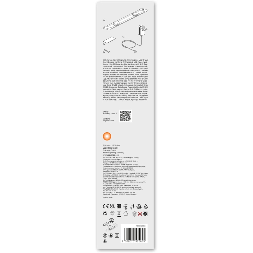 Ledvance - LED Dimbar möbelbelysning med sensor LINEAR 2xLED/3,5W/230V