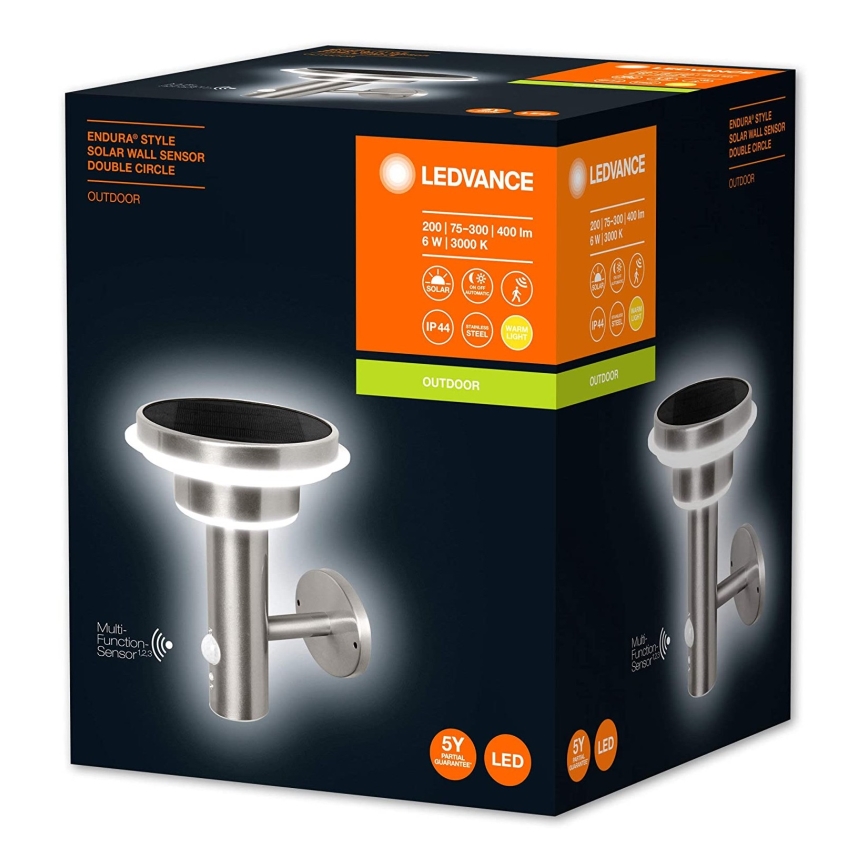 Ledvance - LED Dimbar sollampa med sensor CIRCLE LED/6W/3,2V IP44