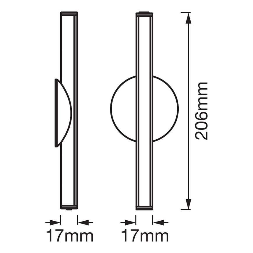 Ledvance - LED Dimbar spegelbelysning LEDSTIXX LED/2W/Li-Ion 800 mAh IP44 CRI 90