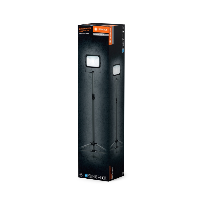 Ledvance - LED Dimbar strålkastare med hållare WORKLIGHT TRIPOD LED/20W/3,7V 1500 mAh IP54