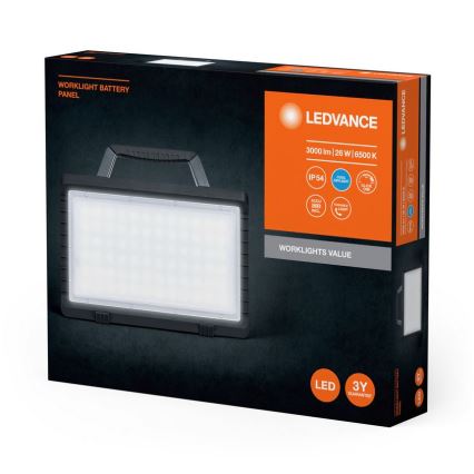 Ledvance - LED Ljusreglerad utomhus rechargeable strålkastare WORKLIGHT BATTERY LED/26W/5V IP54