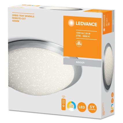 Ledvance - LED Dimbar Takbelysning SILARA LED/24W/230V + Fjärrkontroll 