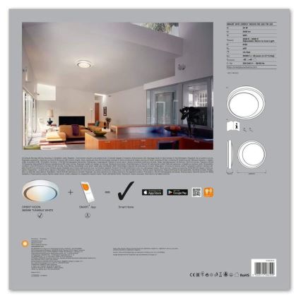 Ledvance - LED Dimbar Takbelysning SMART+ MOON LED/24W/230V Wi-Fi