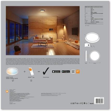 Ledvance - LED Dimbar Takbelysning SMART+ PLATE LED/24W/230V Wi-Fi