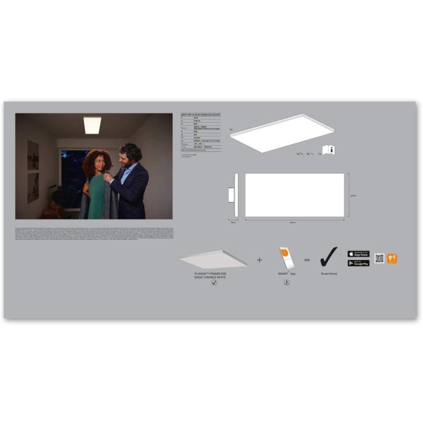 Ledvance - LED Dimbar Takbelysning SMART+ RamLESS LED/28W/230V Wi-Fi