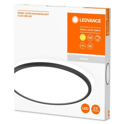 Ledvance - LED Dimbar taklampa ORBIS LED/22W/230V svart