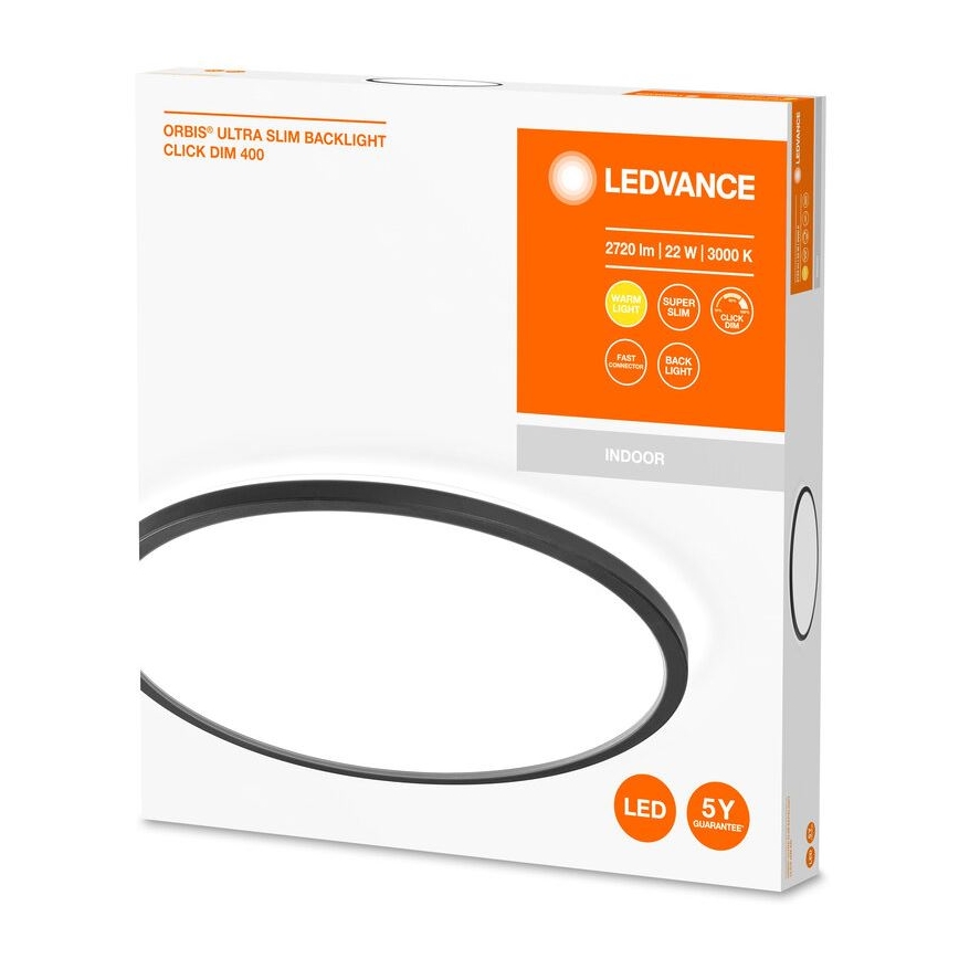 Ledvance - LED Dimbar taklampa ORBIS LED/22W/230V svart