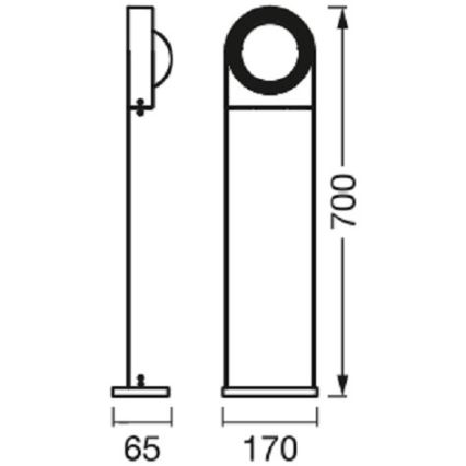 Ledvance - LED Dimbar utomhuslampa SWING LED/6,7W/230V IP44 Wi-Fi