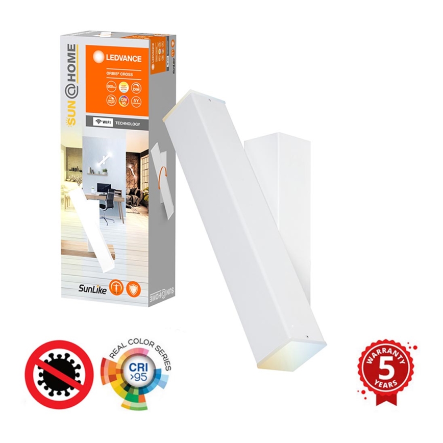 Ledvance - LED Dimbar vägglampa SUN@HOME CROSS 2xLED/6W/230V Wi-Fi