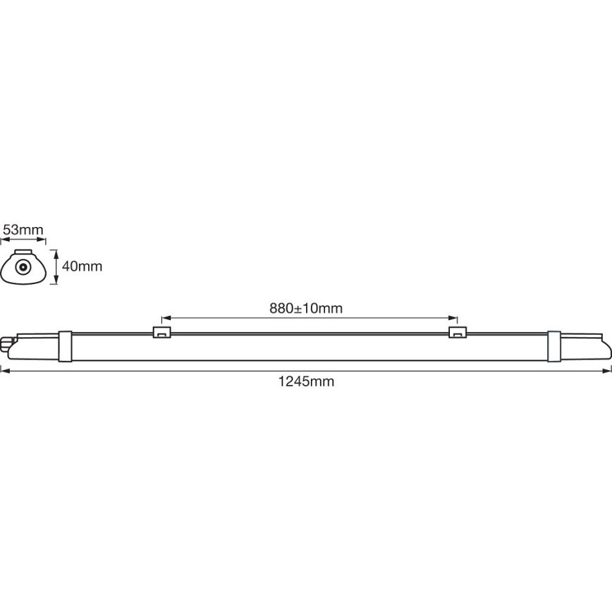 Ledvance - LED Industriell lysrörslampa DAMP LED/18W/230V IP65